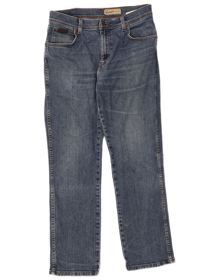 Wrangler Herren Texas Straight Jeans W32 L30 Blaue Baumwolle