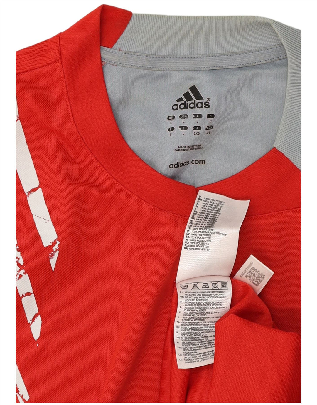 Adidas Herren Climacool Grafik-T-Shirt, großes rotes Farbblock-Polyester