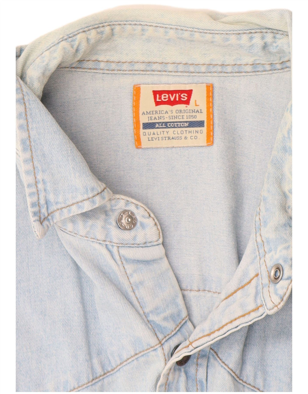 Levi's Herren-Jeanshemd, große blaue Baumwolle