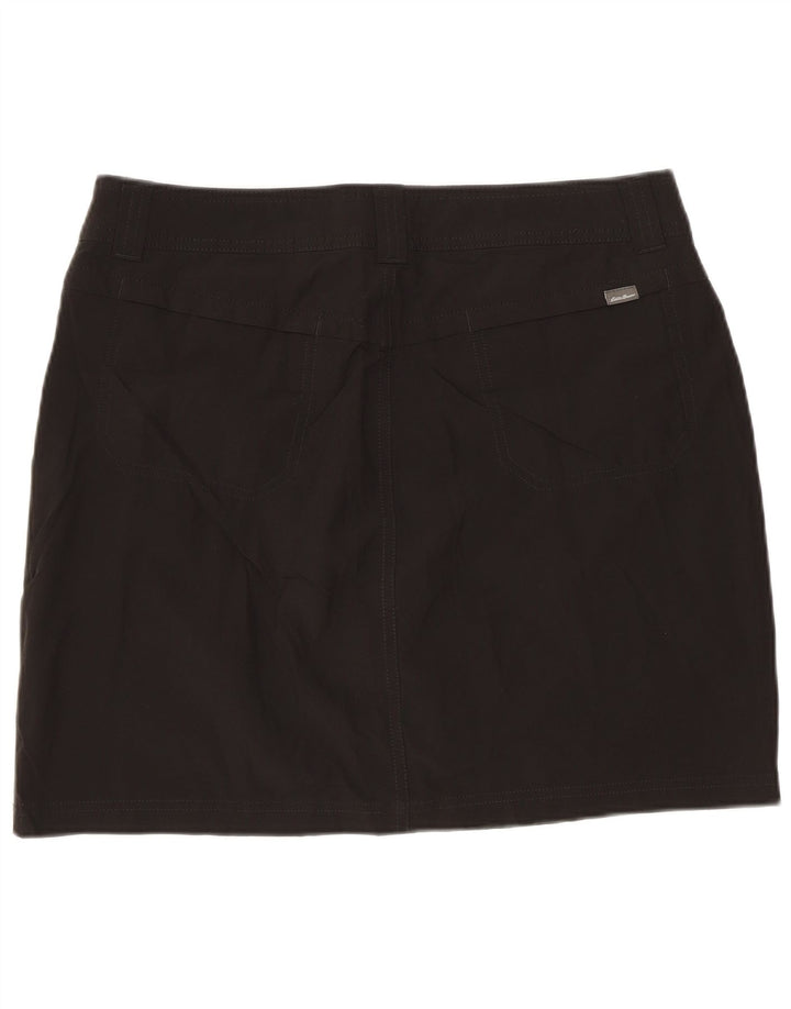 EDDIE BAUER Damen Minirock US 6 Medium W32 Schwarz Polyester