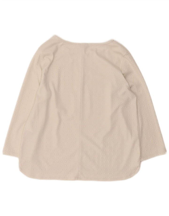 Guess Damen-Oberteil in Übergröße, 3/4-Ärmel, UK-Größe 10, Größe S, weiß, geometrisch, Polyester