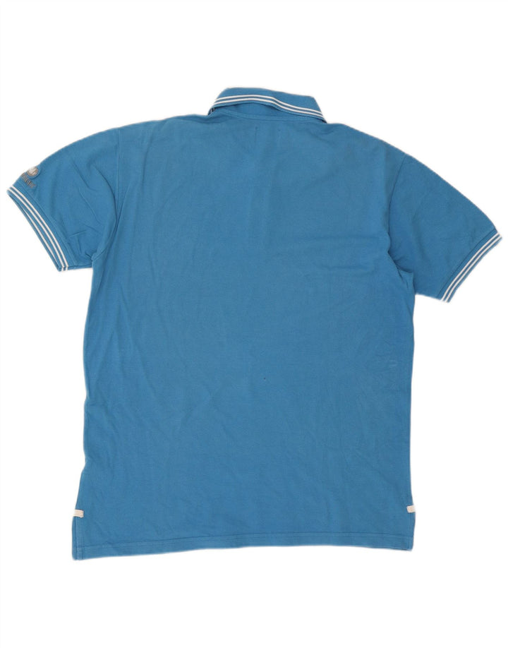 Murphy & Nye Herren-Poloshirt, große blaue Baumwolle
