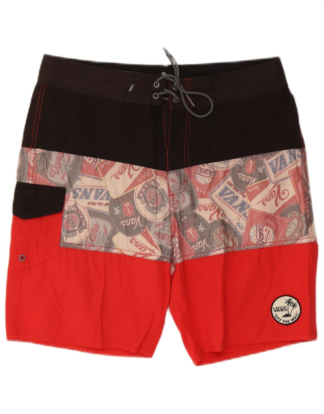 Vans Herren-Badeshorts mit Grafik, mittelgroß, mehrfarbig, Farbblock