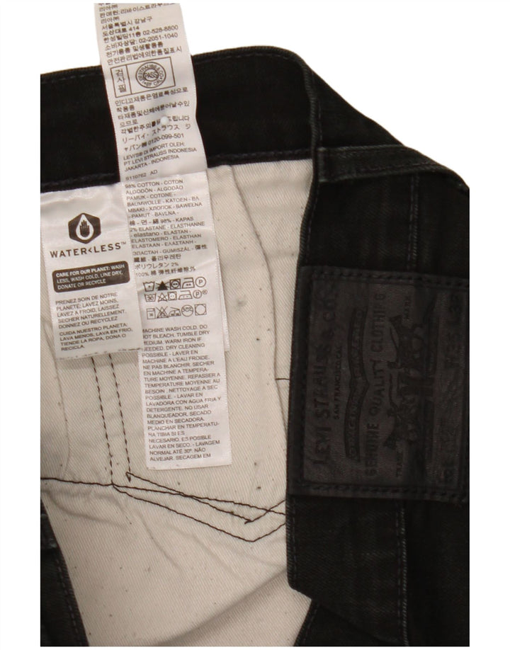 Levi's Herren Skinny Jeans W36 L32 Schwarze Baumwolle
