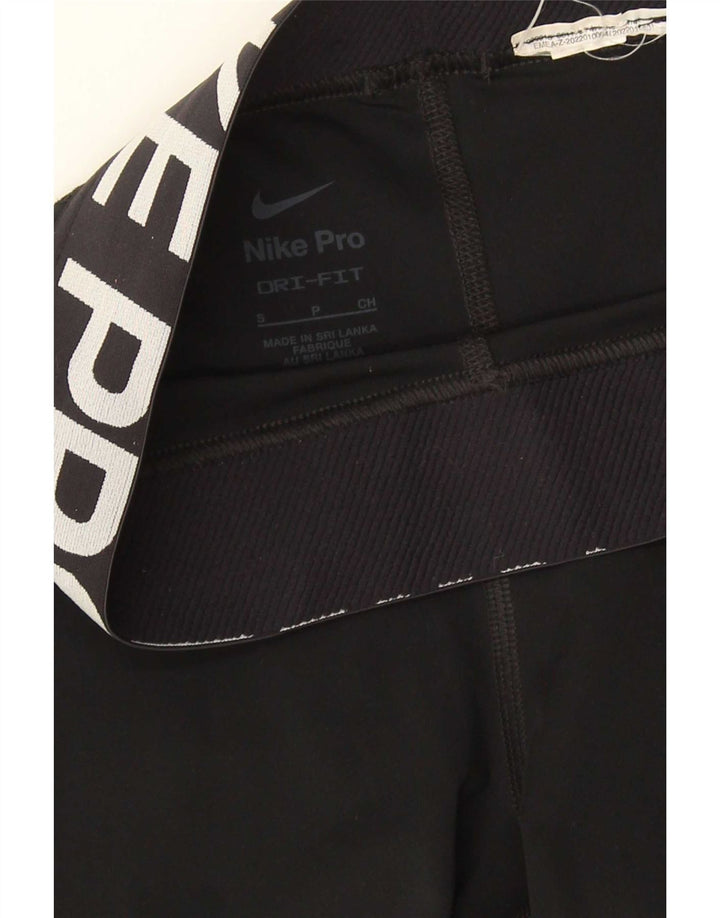 Nike Damen Dri Fit Graphic Leggings UK 8 Small Schwarz