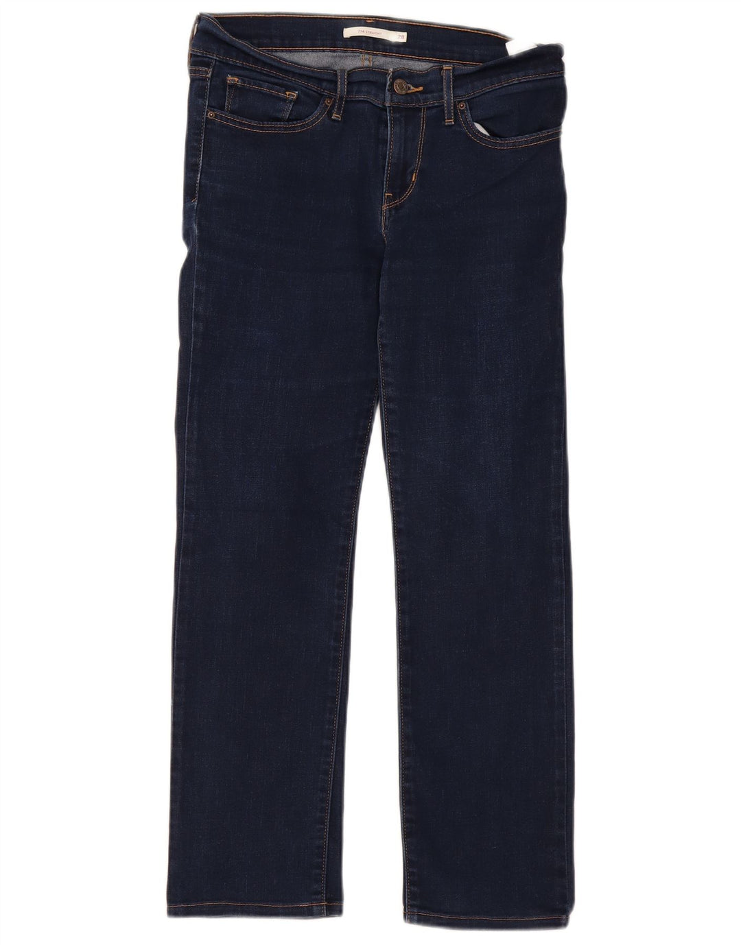 Levi's Damen 714 Straight Jeans W28 L27 Blaue Baumwolle
