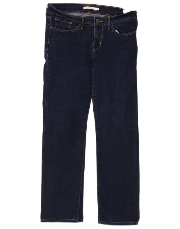 Levi's Damen 714 Straight Jeans W28 L27 Blaue Baumwolle