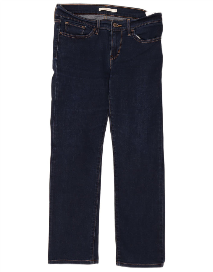 Levi's Damen 714 Straight Jeans W28 L27 Blaue Baumwolle