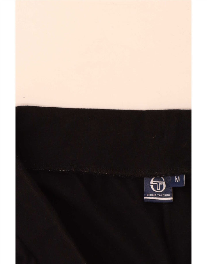 Sergio Tacchini Herren-Trainingshose, Jogginghose, Mittelschwarz, Baumwolle