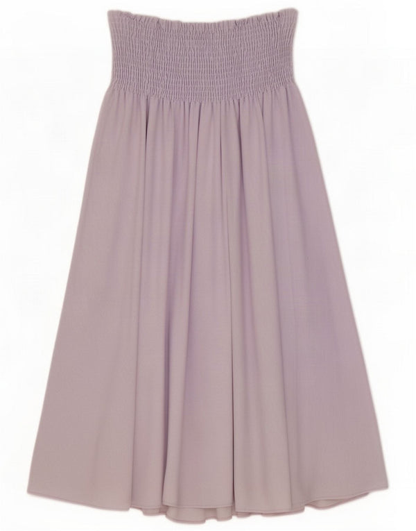 Vintage Damen-Maxirock mit hoher Taille, mittelgroß, W30, Lila
