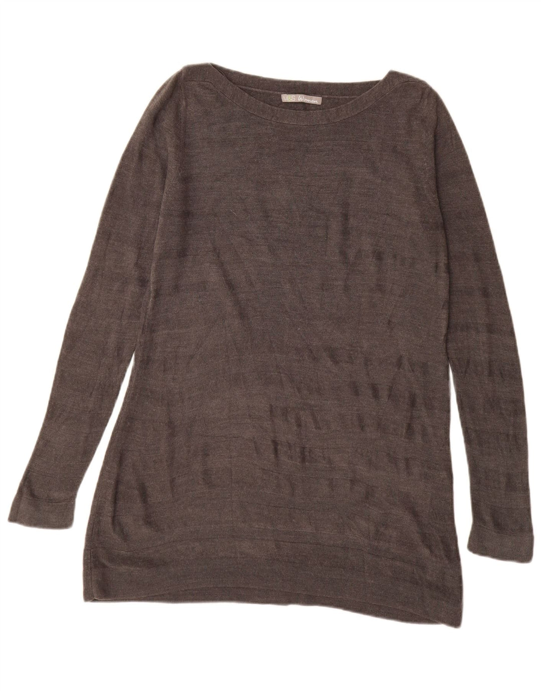 Marks & Spencer Damen Pulloverkleid UK 14 Mittelgraues Acryl