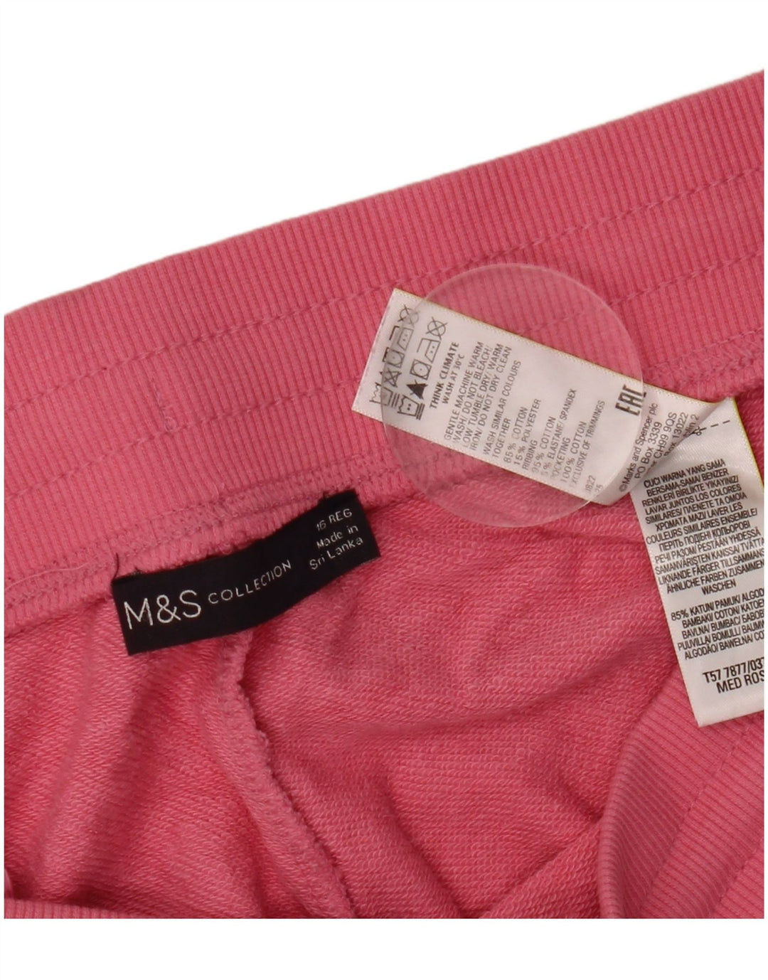 MARKS & SPENCER Damen-Trainingshose, Jogginghose, Gr. 40, Größe L, Rosa, Baumwolle