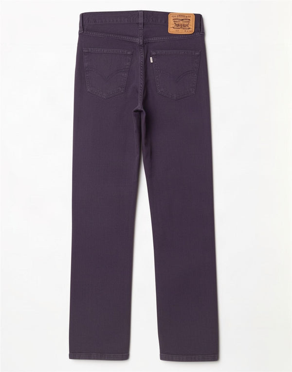 Levi's Damen 495 Straight Casual Hose W28 L28 Marineblaue Baumwolle