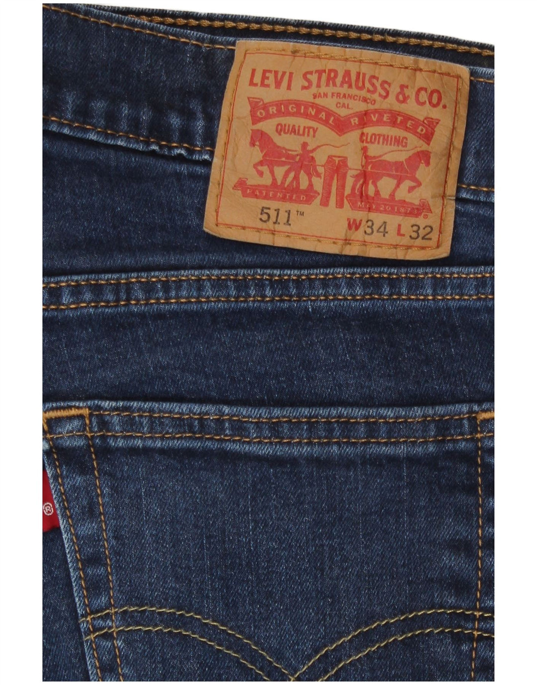Levi's Herren 511 Slim Jeans W34 L32 Marineblau Baumwolle