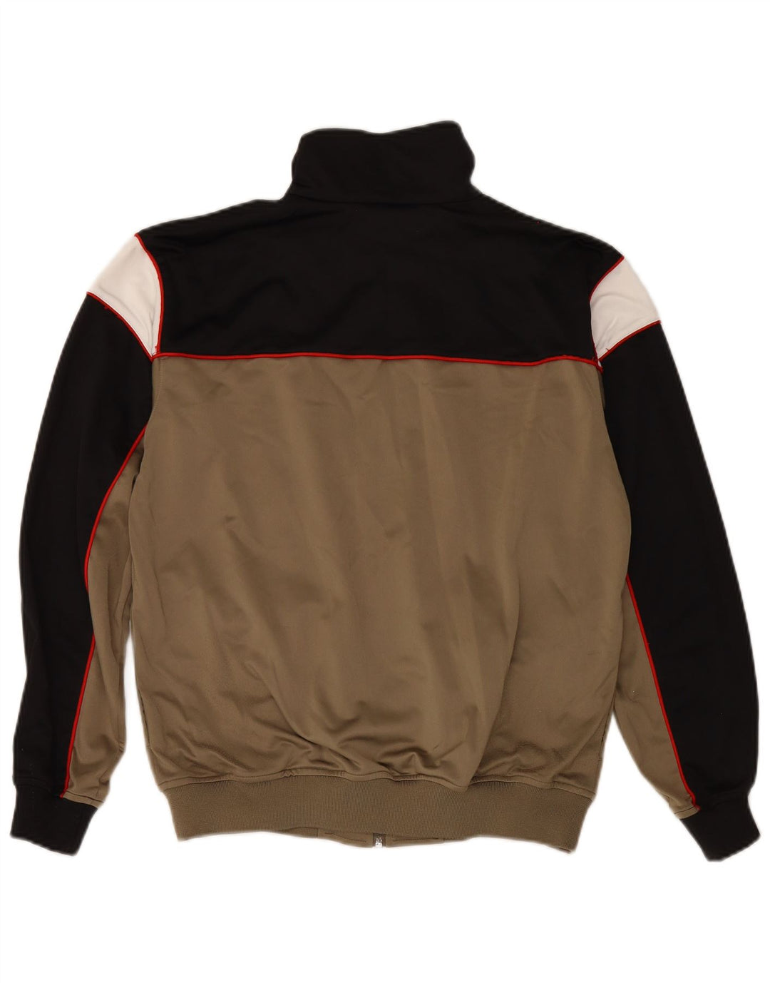 Kappa Herren-Trainingsanzug-Top-Jacke aus mittelbraunem Colourblock-Polyester