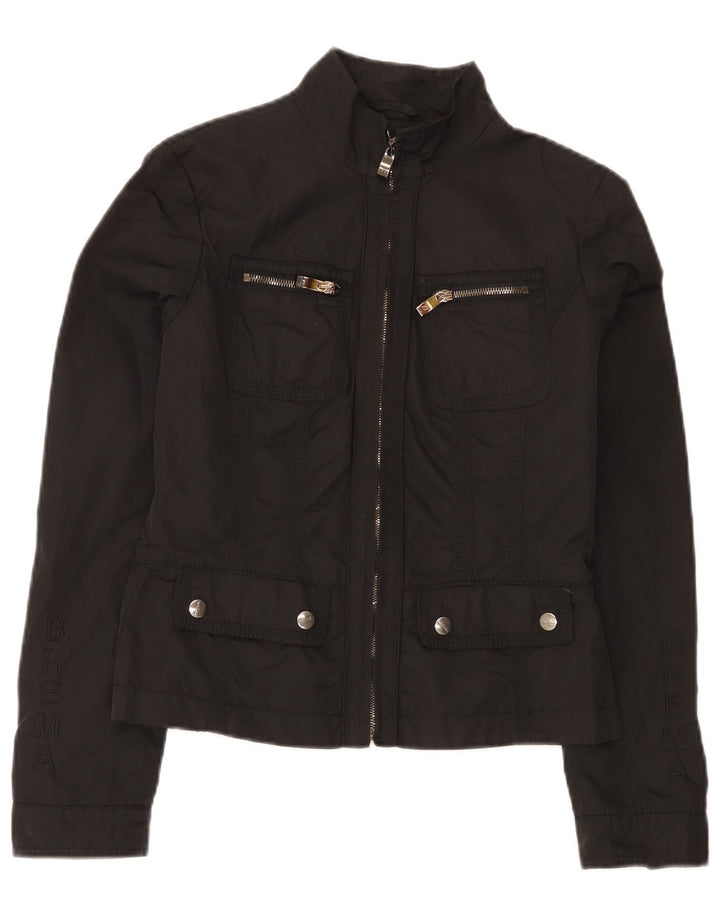 Brema Womens Graphic Utility Jacke IT 44 Mittelschwarzes Polyamid