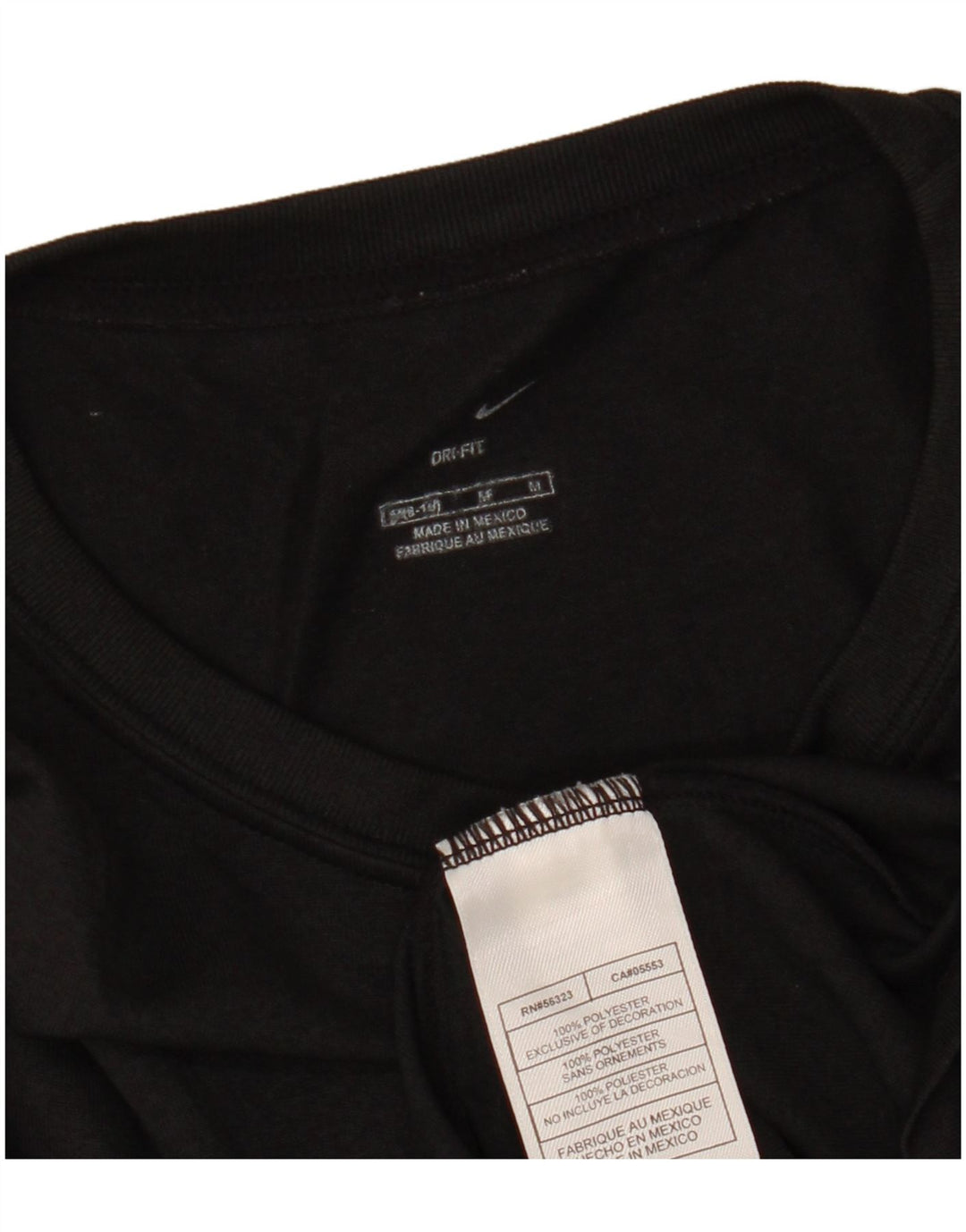 NIKE Damen Dri Fit Top Langarm US 8/10 Mittelschwarzes Polyester