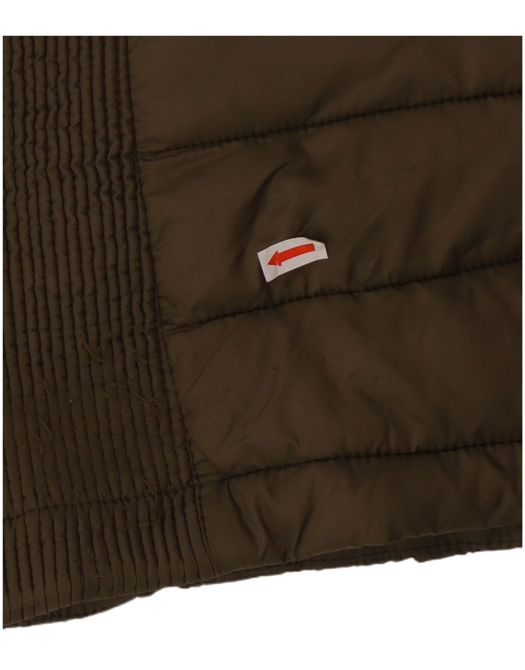 Superdry Wattierte Jacke mit Kapuze für Damen, UK 14, Größe L, grünes Nylon