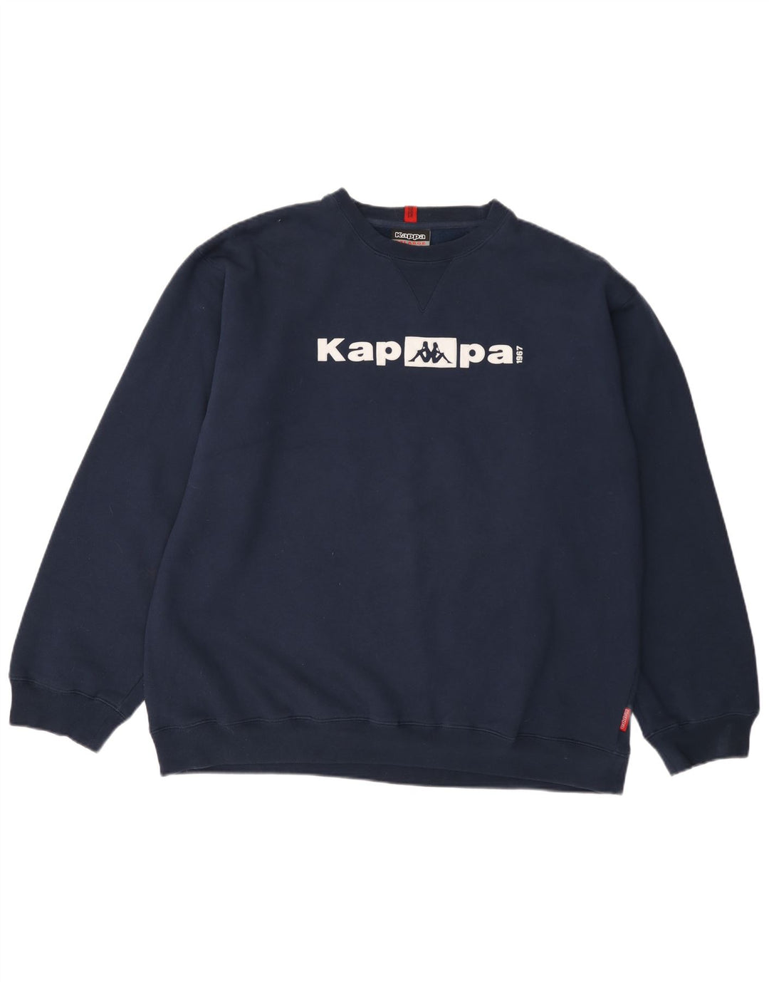 Kappa Herren Graphic Sweatshirt Pullover 2XL Marineblau Baumwolle