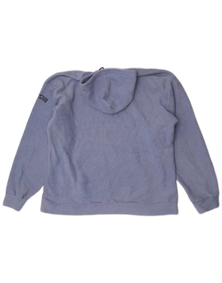 Gap Herren-Fleecepullover mit grafischer Kapuze, Größe L, Blau
