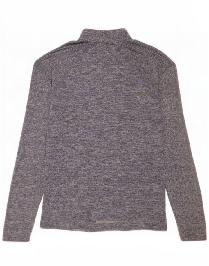 Nike Herren Dri Fit Pullover-Trainingsanzugoberteil mit Reißverschluss, Größe S, Grau meliert