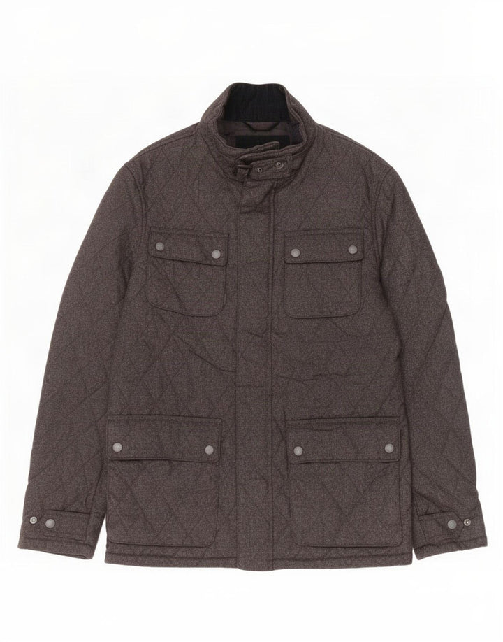 Marks & Spencer Herren Blue Harbor Quilted Utility Jacke UK 38 Mittelgrau