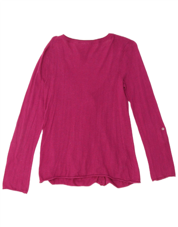 WHITE STUFF Womens Cardigan Sweater UK 8 Small  Pink Cotton