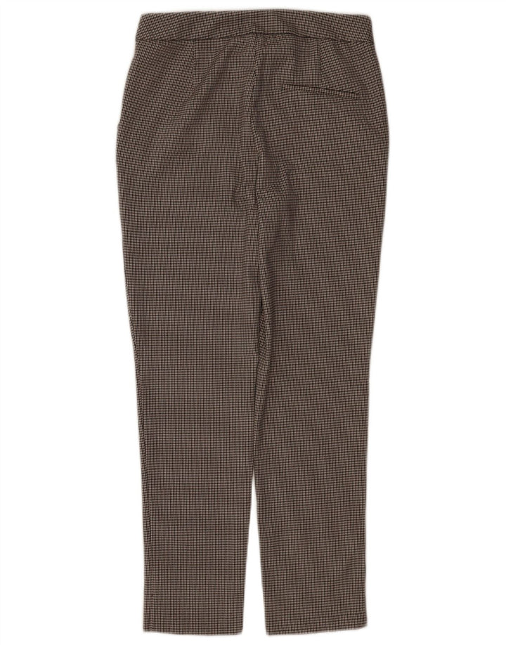 Zara Slim Chino-Hose für Damen, mittelgroß, W28, L26, graues Hahnentritt-Polyester