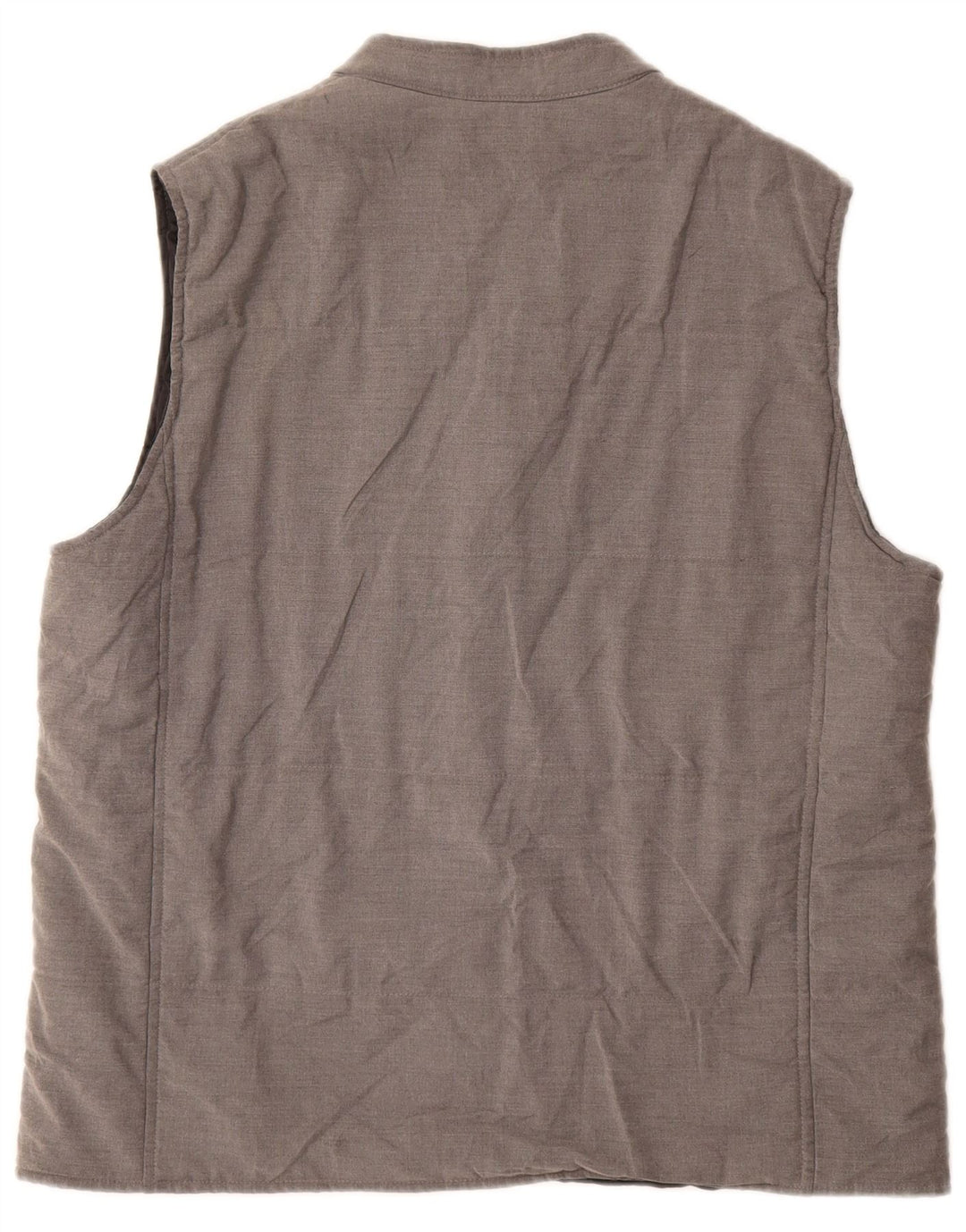 Zara Herren Wattierte Weste UK 42 XL Grau Polyester