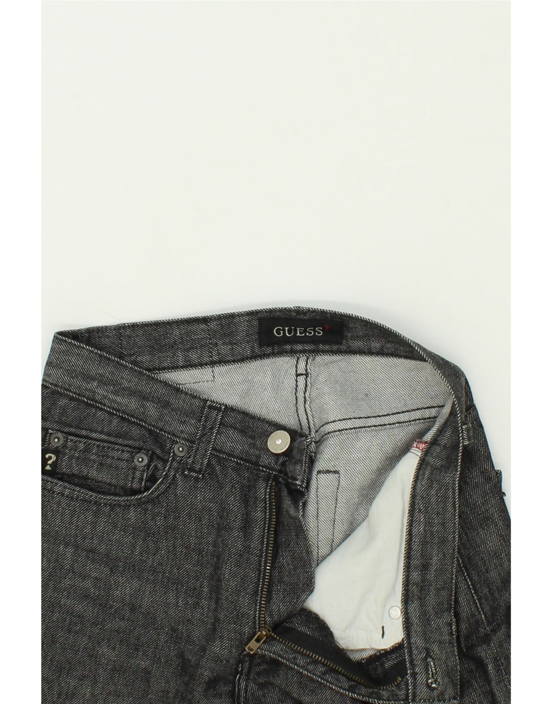 GUESS Womens Straight Jeans W27 L31  Black Cotton Vintage Guess and Second-Hand Guess from Messina Hembry 