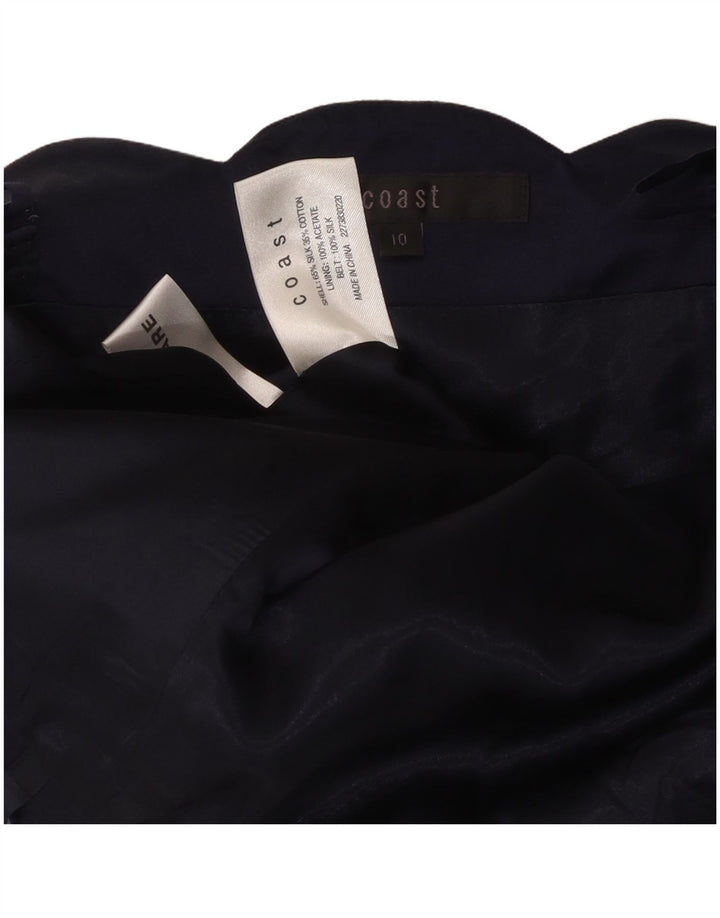 COAST Damen-Korsett-Oberteil, UK 10, Größe S, Marineblau, Blumenmuster, Seide