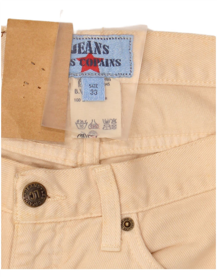 Les Copains Damen Tapered Jeans W33 L32 Beige Baumwolle