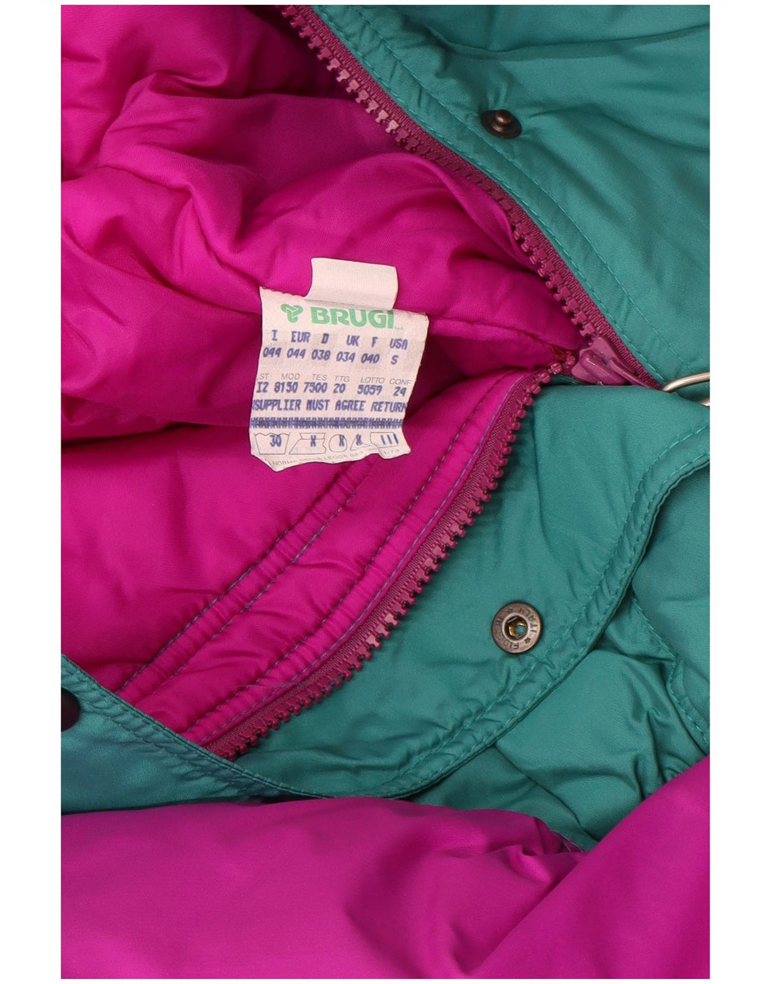 Brugi Damen Skioverall IT 44 Mittelgrünes Colourblock-Polyamid