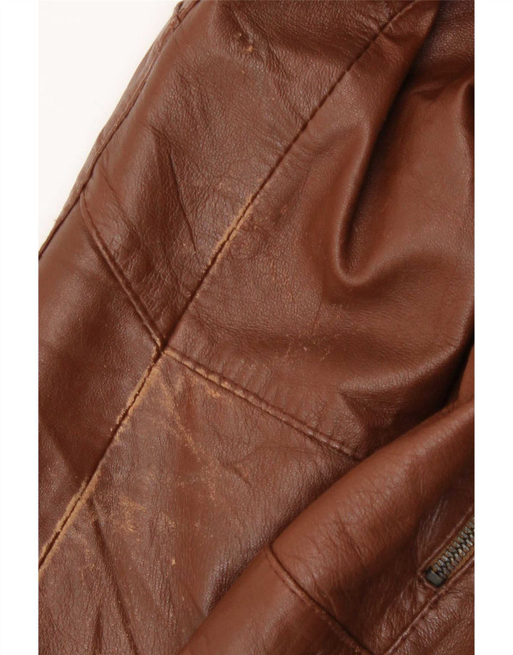 Sasch Damen Leder Bikerjacke UK 14 Large Braun