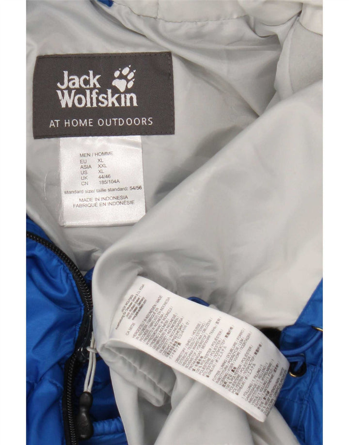 Jack Wolfskin Herren Kapuzenjacke, wattiert, UK 44/46 XL, Blau, Polyester