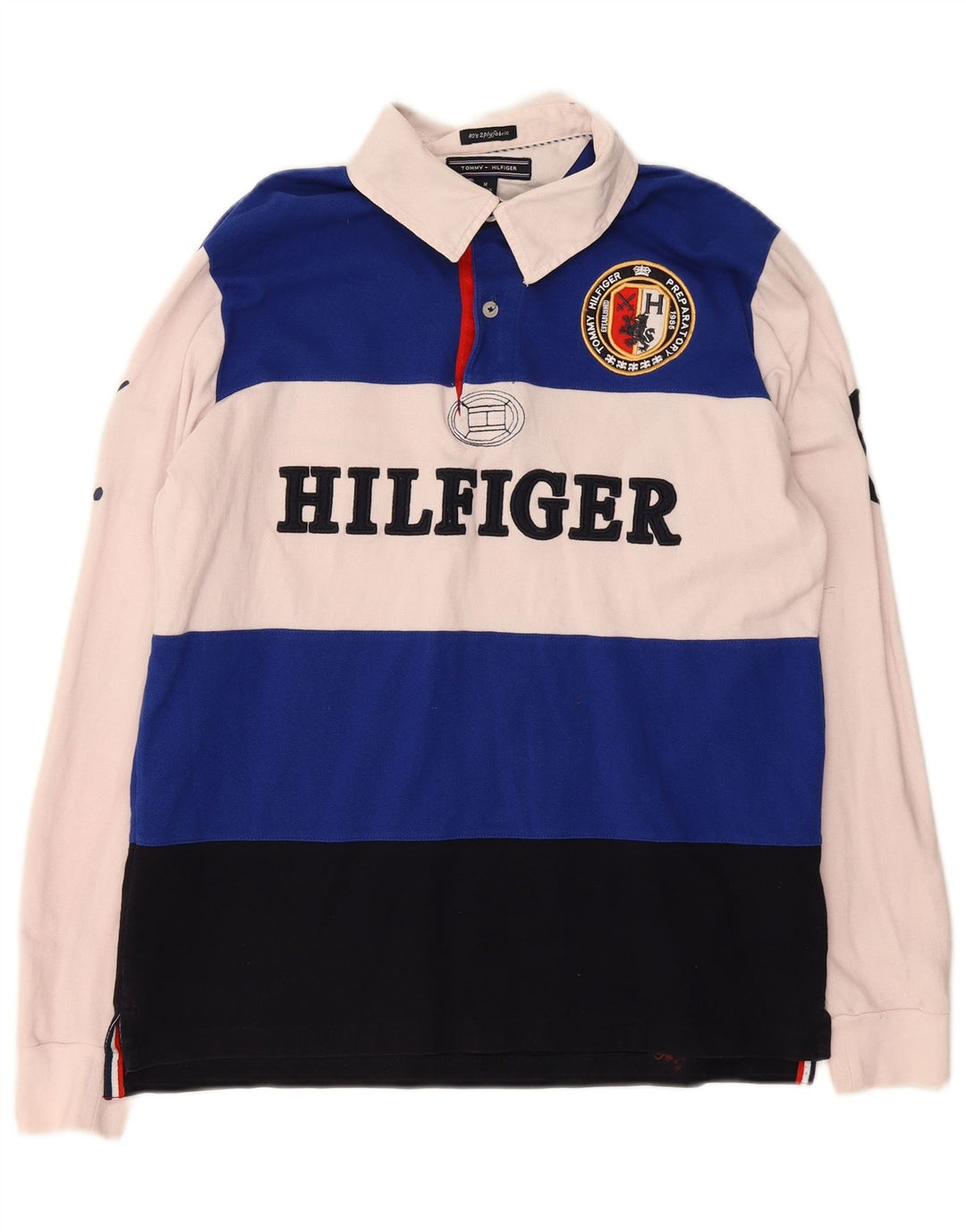Tommy Hilfiger Rugby-Poloshirt mit Grafik für Herren, mittelgroß, mehrfarbig