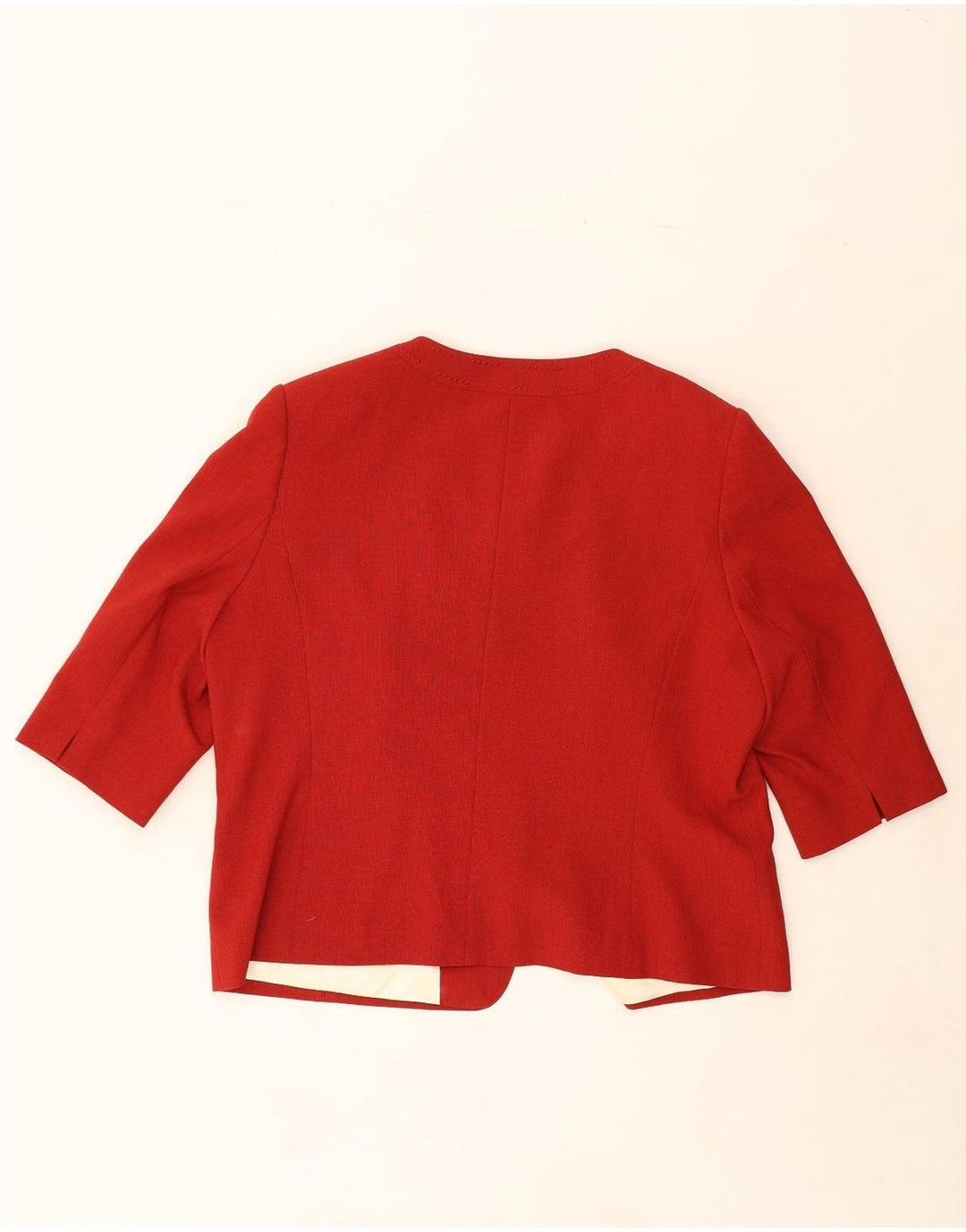 JACQUES VERT Womens 1 Button Short Sleeve Blazer Jacket UK 22 3XL Red Vintage Jacques Vert and Second-Hand Jacques Vert from Messina Hembry 