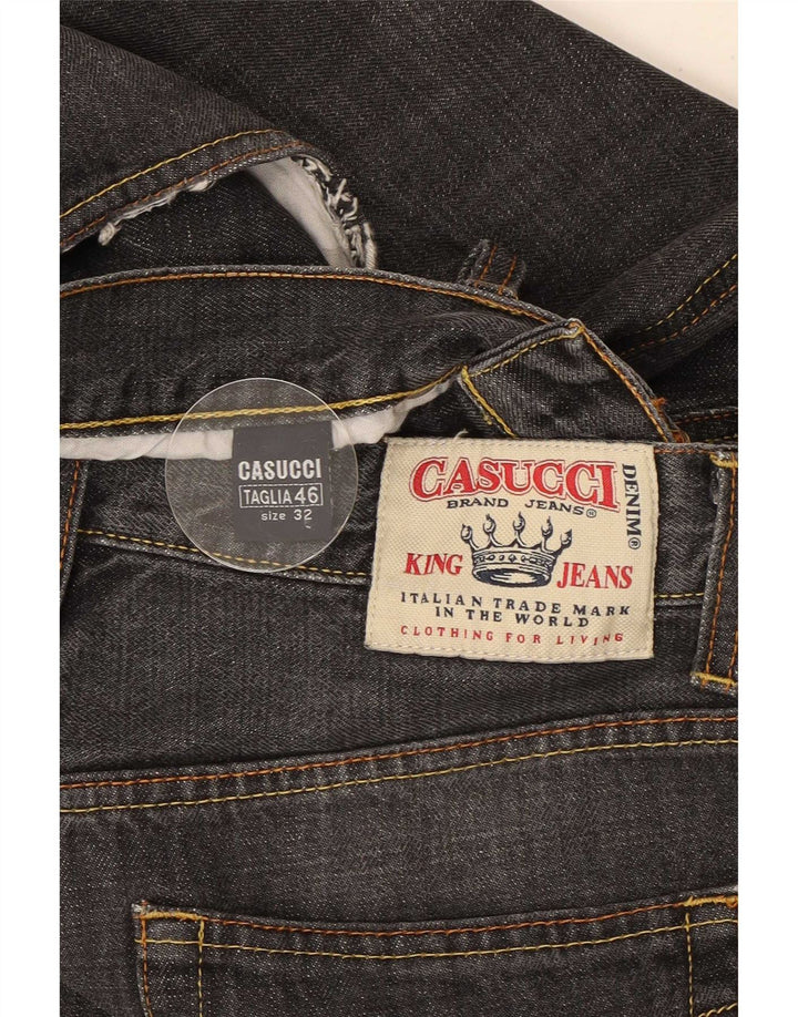 Casucci Herren Straight Jeans IT 46 Small W32 L31 Schwarze Baumwolle
