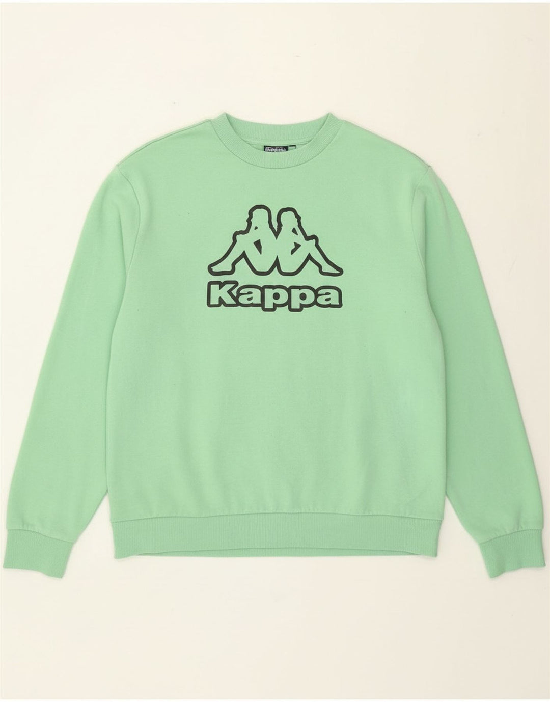 Kappa Herren Graphic Sweatshirt Pullover 2XL Grüne Baumwolle