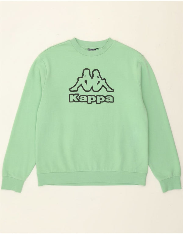 Kappa Herren Graphic Sweatshirt Pullover 2XL Grüne Baumwolle