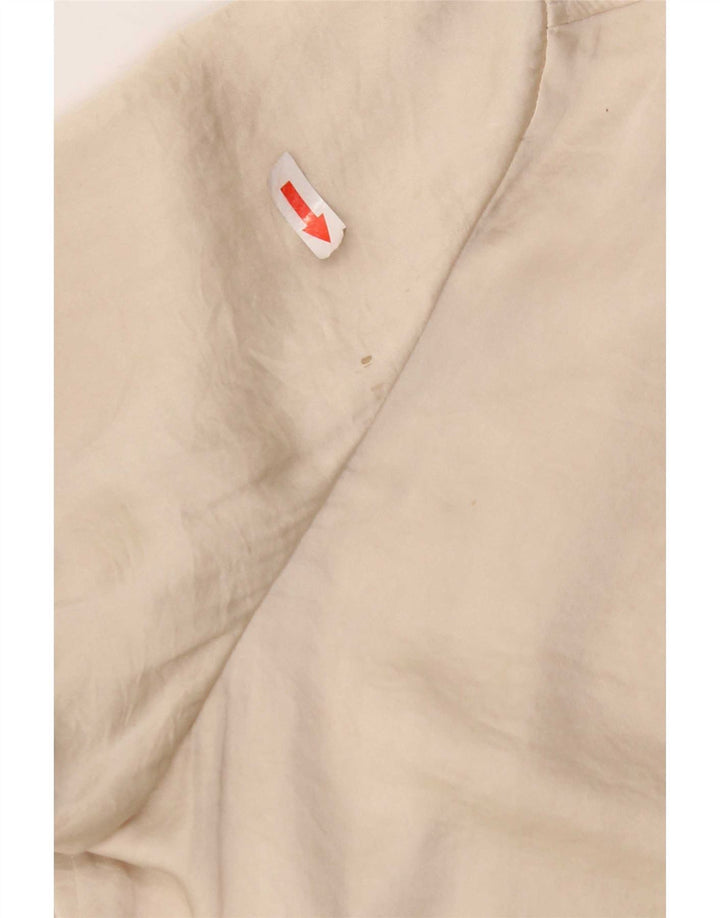 Jigsaw Womens Shirt UK 12 Medium Beige Polyester