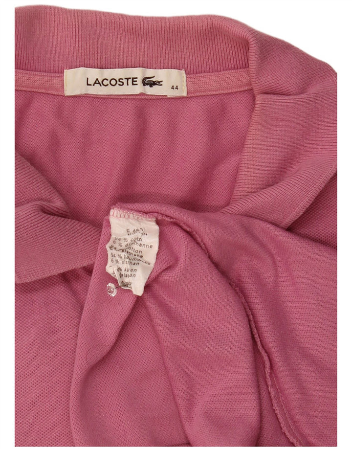 Lacoste Damen-Poloshirt, Größe 44, große rosa Baumwolle
