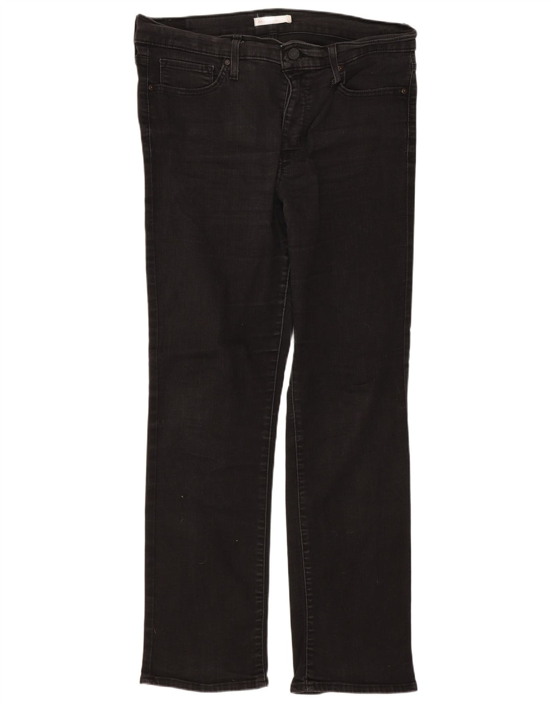 Levi's Damen 314 Shaping Straight Jeans W32 L30 Schwarze Baumwolle