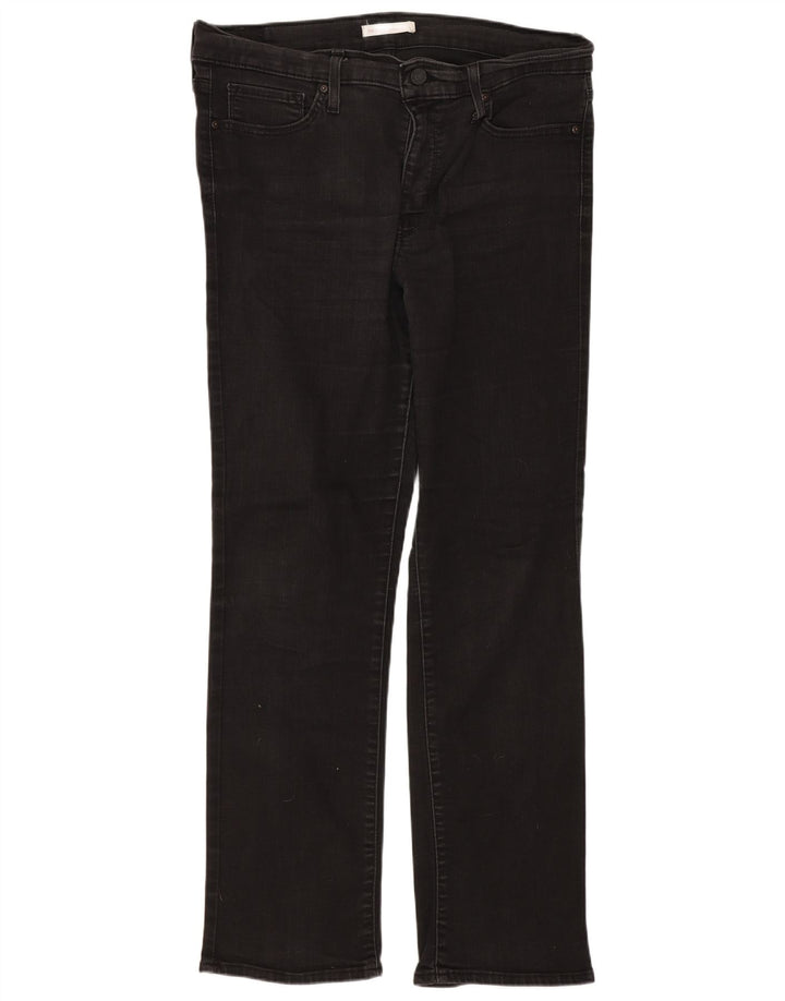 Levi's Damen 314 Shaping Straight Jeans W32 L30 Schwarze Baumwolle