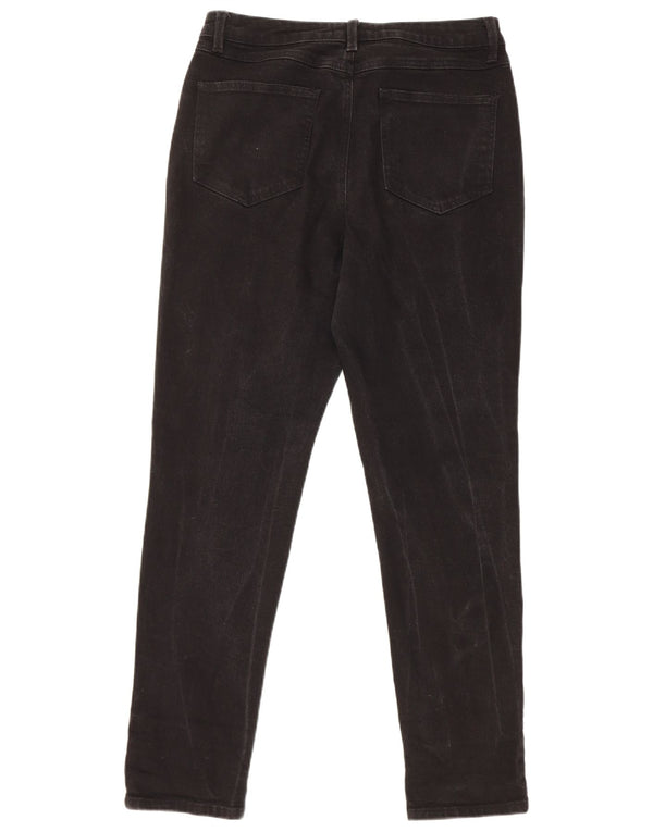 MINT VELVET Damen Skinny Jeans UK 14 Large W31 L29 Schwarze Baumwolle