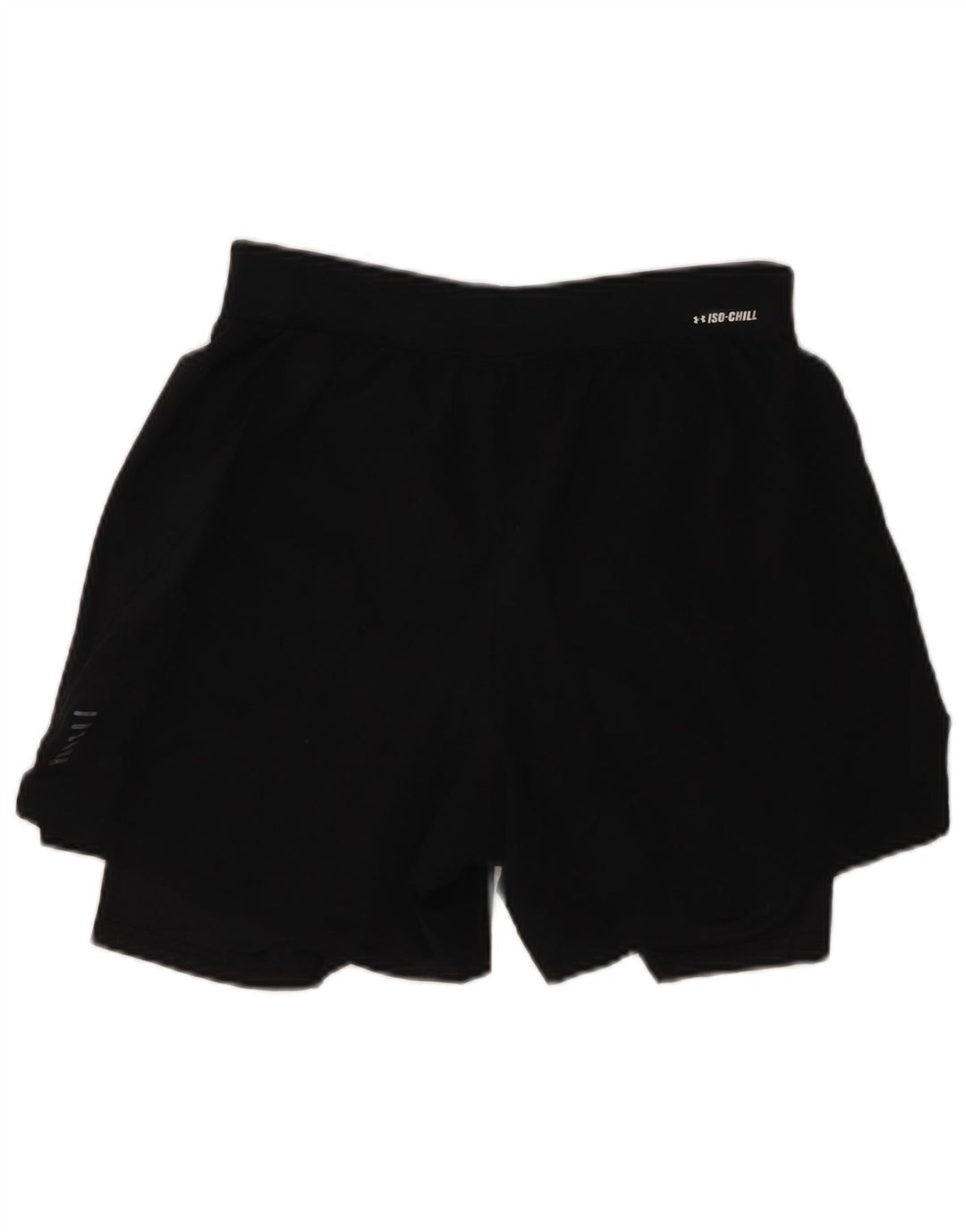 UNDER ARMOUR Taillierte Damen-Sportshorts UK 14 Mittelschwarzes Polyester