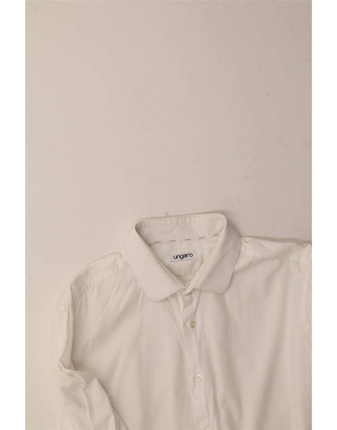 UNGARO Mens Shirt Size 43 Large White Vintage Ungaro and Second-Hand Ungaro from Messina Hembry 