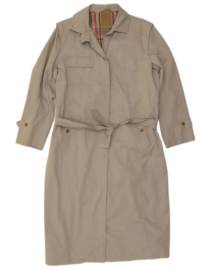 Vintage Damen Trenchcoat IT 44 Mittelbeige Baumwolle