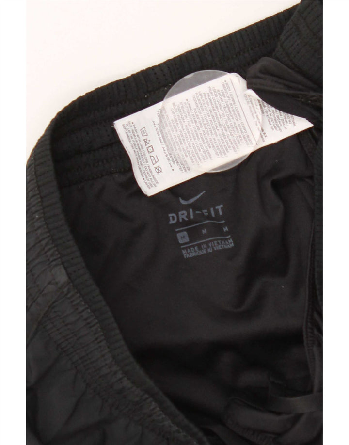 Nike Damen Dri Fit Graphic Sport Shorts UK 14 Medium Schwarz Polyester