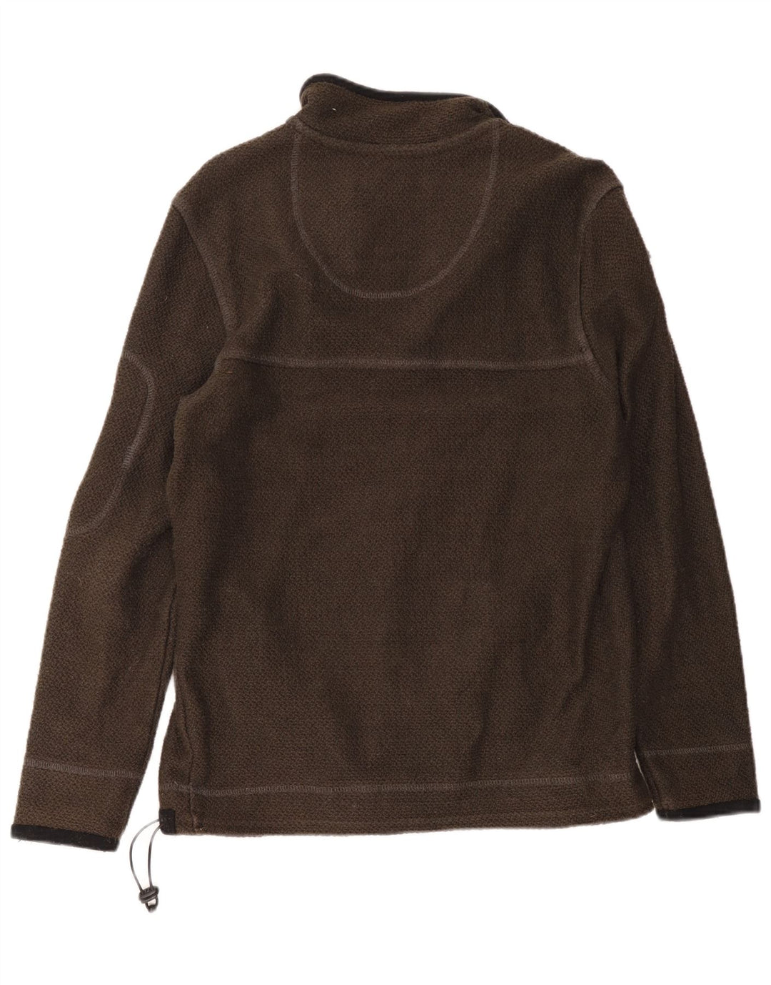 Weird Fish Herren-Sweatshirt mit Reißverschluss am Hals, mittlere Khaki-Baumwolle